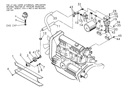 Natural Gas Fuel System Diagram and Parts List for 0590-4  Generac Generator