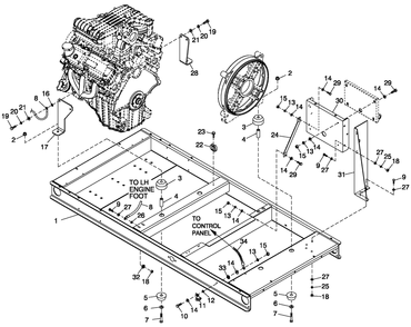 Mounting Base 4.2l G3 Telecom Diagram and Parts List for 0057091 (5304977)(2009) Generac Generator