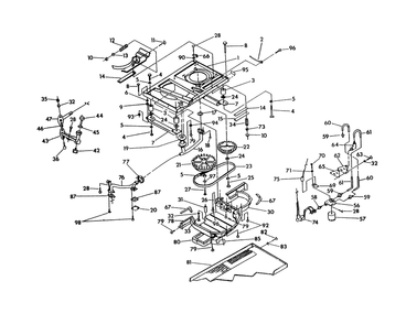 Base And Pulley Diagram and Parts List for 9735-3  Generac Generator