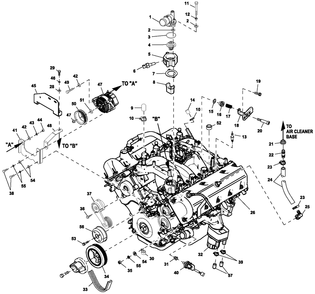 Ev Engine Common Parts Lh 4.6lg3 Diagram and Parts List for QT08046AVAX (6266294 - 6378169)(2011) Generac Generator