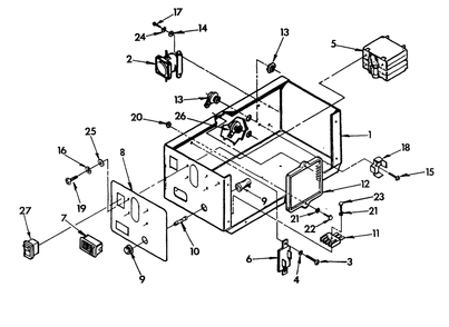 Control Panel Diagram and Parts List for 9653-1  Generac Generator