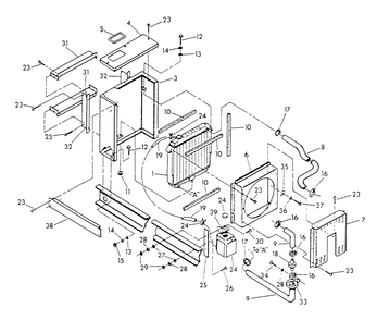 Radiator 1 Diagram and Parts List for 9112-4  Generac Generator