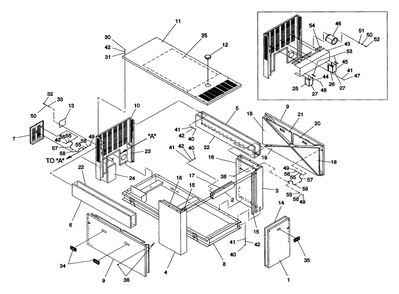 Compartment Diagram and Parts List for 4313-0 DG-50 Generac Generator