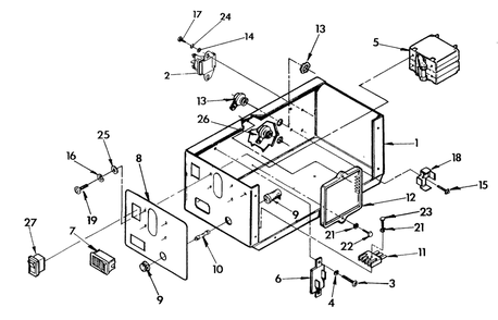 Control Panel Diagram and Parts List for 0864-1  Generac Generator
