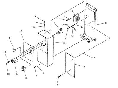 Control Panel Diagram and Parts List for 0896-1  Generac Generator