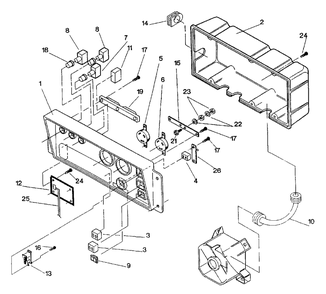 Control Panel Revision 1 (9/25/95) Diagram and Parts List for 3500XL (9441-3)(9441-3) Generac Generator