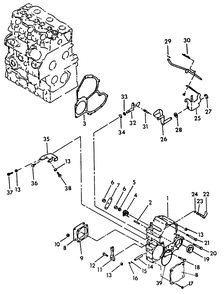 Timing Gear Housing And Governor Diagram and Parts List for 9055-1  Generac Generator