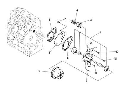 Water Pump Diagram and Parts List for 9318-0  Generac Generator