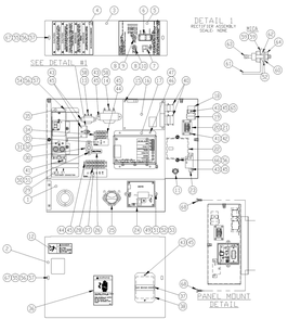 Control Panel Diagram and Parts List for 0051000 (0505V01164)(2005) Generac Generator