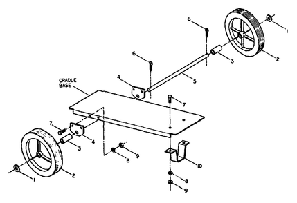 Wheel Kit Diagram and Parts List for L4003 (9063-0)(9063-0) Generac Generator
