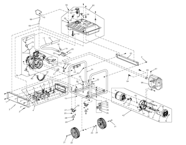 Part Location Diagram of 0K09150111 Generac Bolt M6x28
