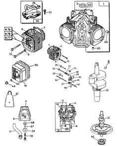 Engine Parts (Part 3) Diagram and Parts List for 9007-5  Generac Generator