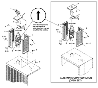 Kit Catalyst Exhaust Diagram and Parts List for ET15068AVAY (5955880)(2010) Generac Generator