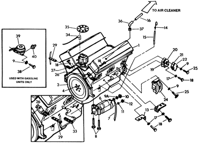 Engine Common Parts 2 Diagram and Parts List for 9303-0  Generac Generator