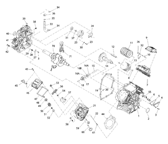 Engine Diagram and Parts List for GTV-760  Generac Generator