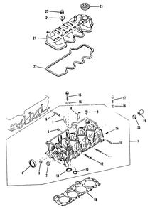 Cylinder Head And Rocker Cover Diagram and Parts List for 9146-0  Generac Generator