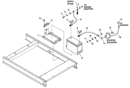 Ev Battery C1 Cpl Diagram and Parts List for 0052150 (4005V04485)(2005) Generac Generator