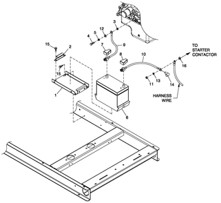 Battery C1 Cpl 1.6l Diagram and Parts List for 0053360 (4475559 - 4528361)(2006) Generac Generator