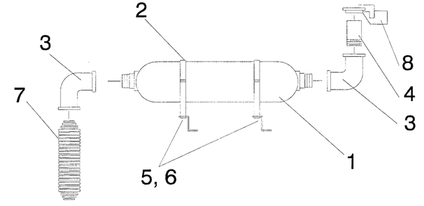 Ev Muffler Diagram and Parts List for 0009152 (2172973 - 3218293)(2014) Generac Generator
