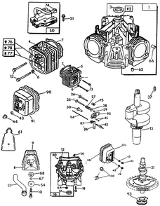 Engine Common Parts 2 Diagram and Parts List for 9677-2  Generac Generator