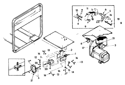Idle Control Assembly Diagram and Parts List for 3ZC40A (9404-2)(9404-2) Generac Generator