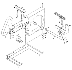 Exhaust System 2.5l C1 Diagram and Parts List for 0052150 (4005V04485)(2005) Generac Generator