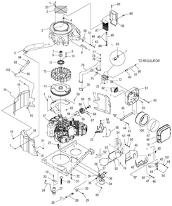 Part Location Diagram of 0D9852 Generac Assembly Ignition Coil