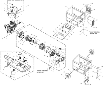 Part Location Diagram of 0J7631 Generac Face Plate 3250 Up