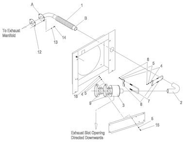 Part Location Diagram of A3591 Generac Flex Exhaust-8kw Trailer