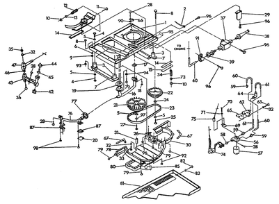 Base And Pulleys Diagram and Parts List for 0843-0  Generac Generator