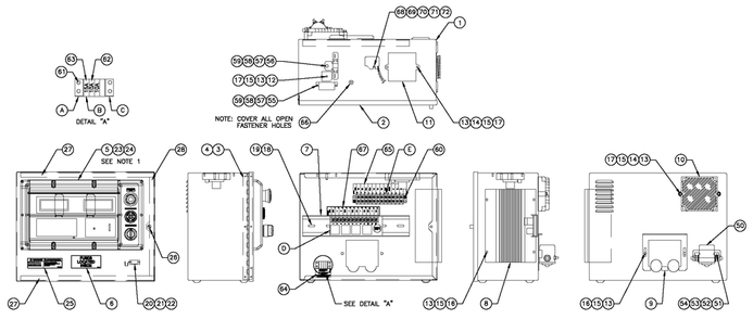 H-Panel 10a Battery Charger E-Gov 12v Diagram and Parts List for QT02524ANANA (4911910)(2007) Generac Generator