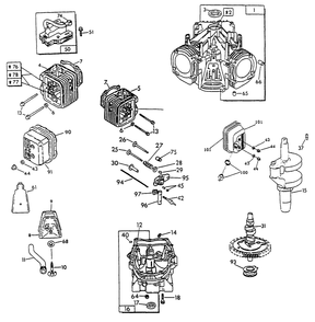 V-Twin Engine Parts (Part 2) Diagram and Parts List for 0789-0  Generac Generator