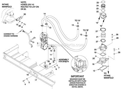 Fuel Nat. Gas And Lp Vapor 6.8l 4 Pole Diagram and Parts List for QT07068JNAN (5775758)(2010) Generac Generator