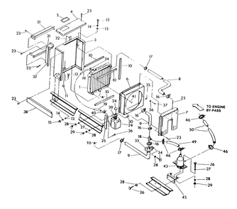 Radiator Diagram and Parts List for 0448-0  Generac Generator