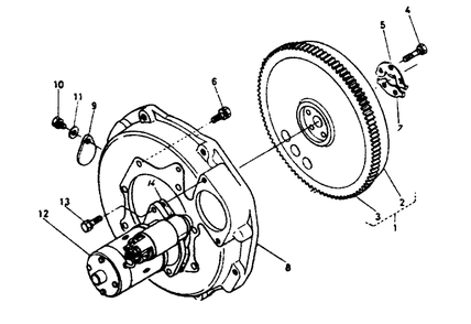 Flywheel Diagram and Parts List for 1008-D  Generac Welder