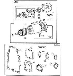 Engine - Gn-480 (Part 2) Diagram and Parts List for 0888-0  Generac Generator