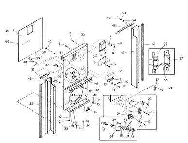 Back Of Control Panel Diagram and Parts List for 9134-6  Generac Generator