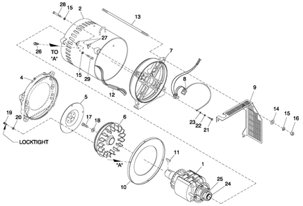 Cpl Alternator Direct Excitation Diagram and Parts List for QT06030ANSN (4794855 - 4908706)(2007) Generac Generator
