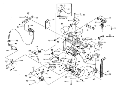 Engine Common Parts Diagram and Parts List for 9344-1  Generac Generator