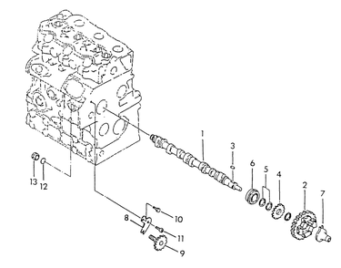 Camshaft Diagram and Parts List for 9410-0 (Np80d)(Rv Gen) Generac Generator