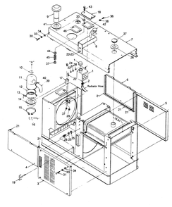Exterior Panels Diagram and Parts List for 1015-A  Generac Welder