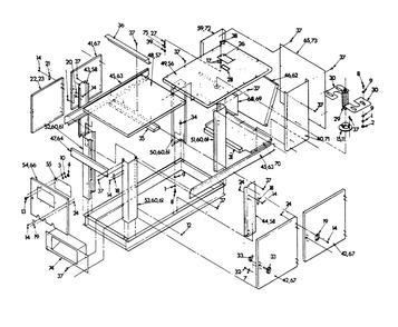 Part Location Diagram of 76645 Generac Sound Barr., Top - Engine End