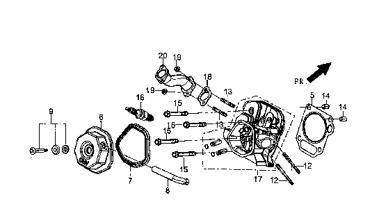 Part Location Diagram of 0J5863A201 Generac Breather hose