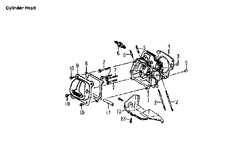Part Location Diagram of 0J35230113 Generac Cover Comp., Head