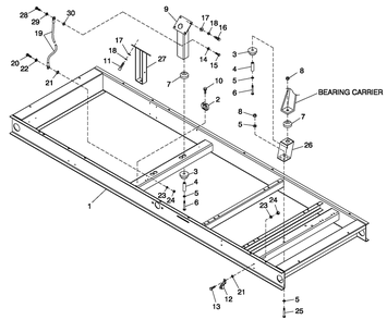 Mounting Base Diagram and Parts List for ST13068ANSN (4911826)(2007) Generac Generator