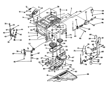 Base And Pulleys Diagram and Parts List for 9735-0  Generac Generator
