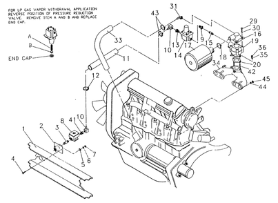 Natural Gas Fuel System Diagram and Parts List for 0752-3  Generac Generator