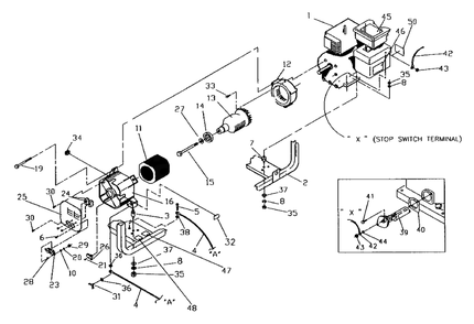 Generator Diagram and Parts List for SV2400 (9882-0)(9882-0) Generac Generator