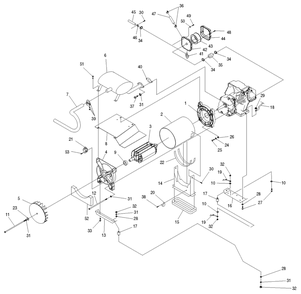 Generator Diagram and Parts List for 0046793 (4125897 - 4342148)(2006) Generac Generator