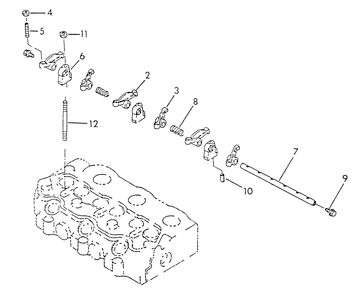 Rocker Arm Assembly Diagram and Parts List for 9344-0  Generac Generator